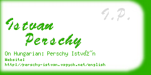 istvan perschy business card